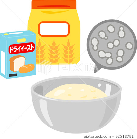 發酵麵包麵團和酵母的圖像 92518791