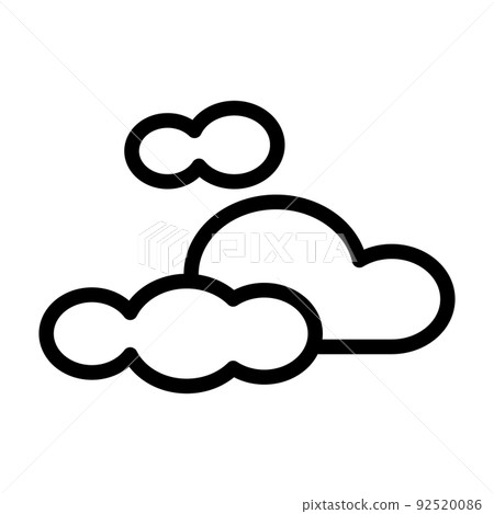 Illustration Vector Graphic of Cloudy Icon Illustration Vector Graphic of Cloudy Icon 92520086