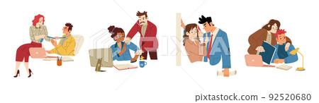 Sexual harassment at work concept, employee abuse 92520680