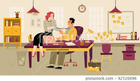 Sexual harassment at work in office 92520896