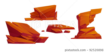 Desert stones, rock elements of mountains Desert stones, rock elements of mountains 92520898