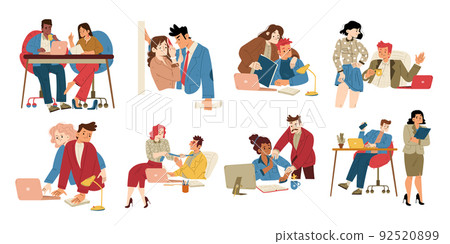 Sexual harassment at work, concept of soliciting Sexual harassment at work, concept of soliciting 92520899