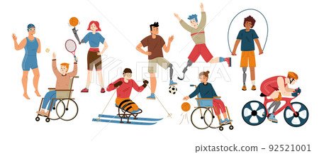 Paralympic athletes, sport people with disability 92521001