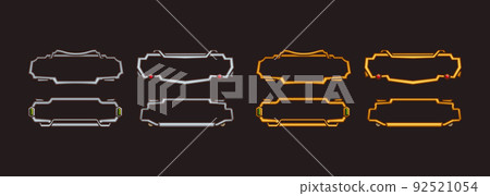 Rectangle avatar frames, medieval ui game borders-插圖素材 [92521054] - PIXTA圖庫