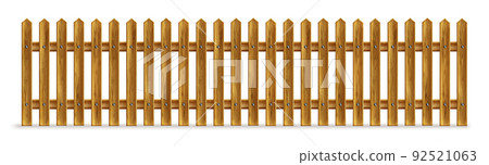 Wooden fence, palisade, stockade or balustrade 92521063
