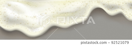 Yellow beer foam or soap suds 92521079