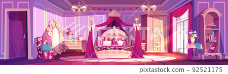 Luxury princess bedroom in royal palace 92521175