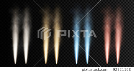 Smoke trails, colorful clouds of plane, rocket Smoke trails, colorful clouds of plane, rocket 92521198