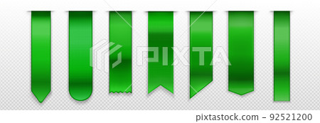 Green bookmarks, ribbon, banner 3d vector mockup Green bookmarks, ribbon, banner 3d vector mockup 92521200