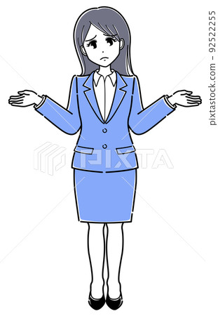 西服女人聳肩（簡單，全身） 92522255