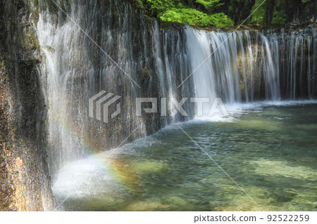 長野縣白絲瀑布和彩虹輕井澤 92522259