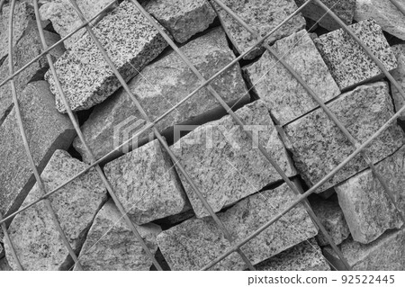 Stone decorations grid grey lattice mesh decor and design urban architecture wall texture background exterior 92522445