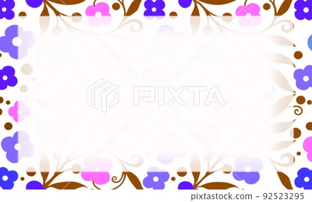 Floral frame, floral frame, floral picture frame, illustration with copy space, card template 92523295