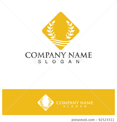 Agriculture Wheat logo template vector icon design 92523311