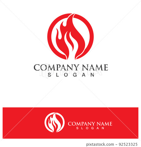 Fire Logo Template  Flame Symbol  Icon Vector 92523325