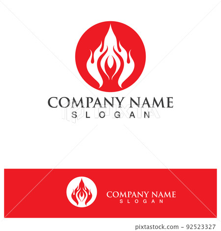 Fire Logo Template  Flame Symbol  Icon Vector 92523327
