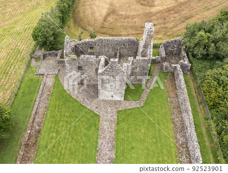 The beautiful Tully Castle by Enniskillen, County Fermanagh in Northern Ireland 92523901