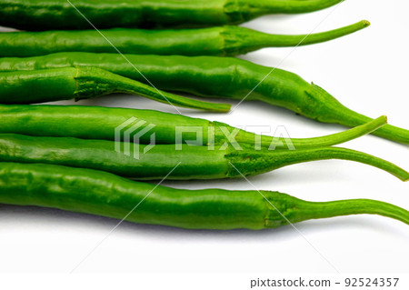 Green pepper on white background Green pepper on white background 92524357