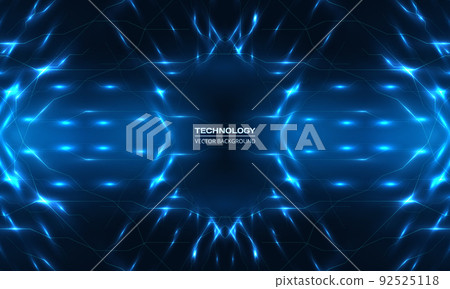 Abstract digital technology background with blue lines and light rays effect. Abstract digital technology background with blue lines and light rays effect. 92525118