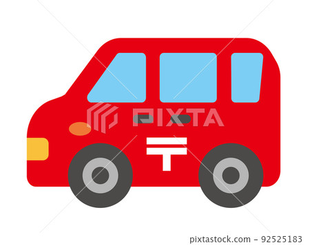 Illustration of a postal car Illustration of a postal car 92525183