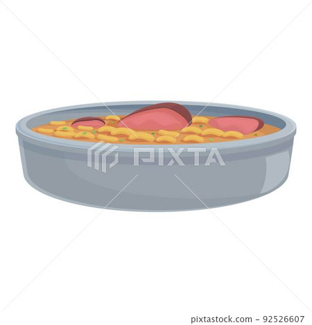 Meat pasta soup icon cartoon vector. Portugal food. Meal cuisine Meat pasta soup icon cartoon vector. Portugal food. Meal cuisine 92526607