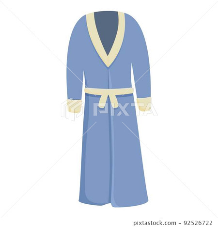 Blue robe icon cartoon vector. Fabric cloth. Bathroom hanging Blue robe icon cartoon vector. Fabric cloth. Bathroom hanging 92526722