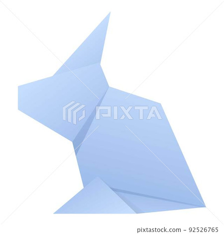 Paper rabbit icon cartoon vector. Animal art. Cute folded object 92526765