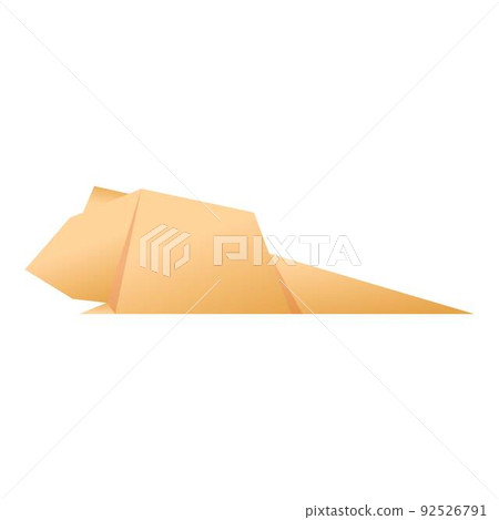 Origami reptile icon cartoon vector. Animal paper. Art geometric 92526791