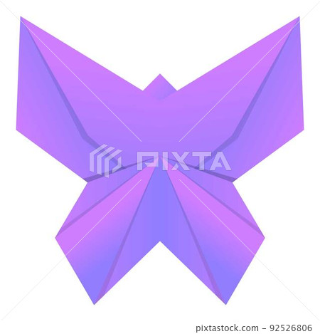 Origami butterfly icon cartoon vector. Paper insect. Art polygon 92526806