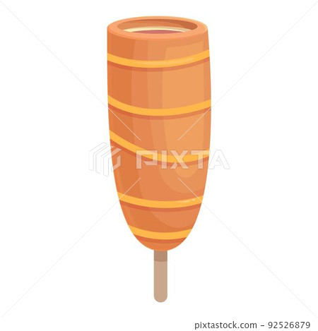 Deep corn dog icon cartoon vector. Stick food. Korean cheese Deep corn dog icon cartoon vector. Stick food. Korean cheese 92526879