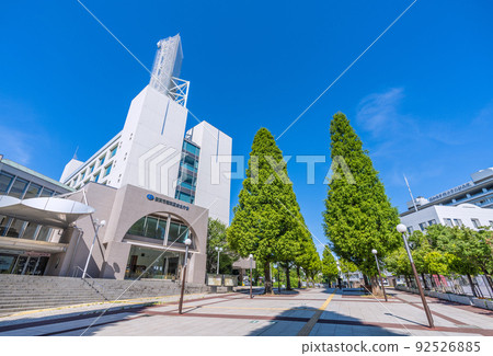 Yokohama cityscape of Japan Overlooking the Tsuzuki-ku-so General Government Building in front of Center Minami Station on the subway Yokohama cityscape of Japan Overlooking the Tsuzuki-ku-so General Government Building in front of Center Minami Station on the subway 92526885