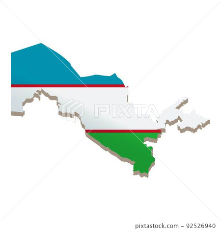 Uzbekistan landmark icon cartoon vector. Flag map. Islam money 92526940
