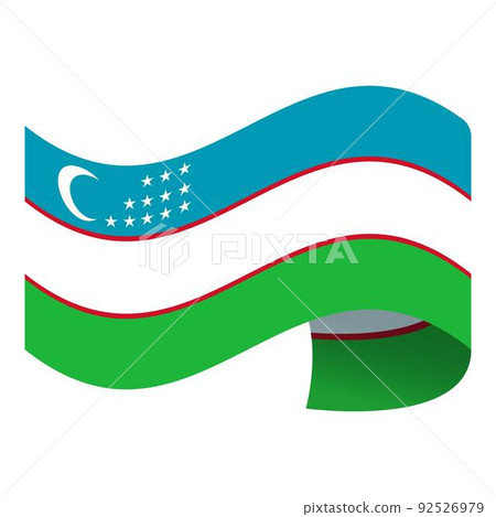Uzbekistan independence icon cartoon vector. Flag map. Asia cover 92526979