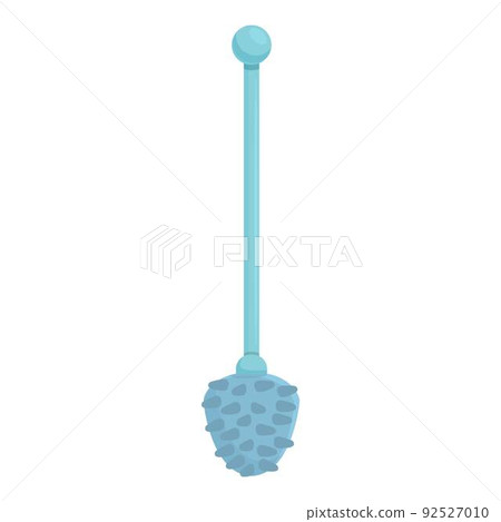 Blue toilet brush icon cartoon vector. Clean bowl. Cleaner tool Blue toilet brush icon cartoon vector. Clean bowl. Cleaner tool 92527010