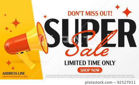 Dont miss out super sale promotion banner....-插圖素材 [92527011] - PIXTA圖庫