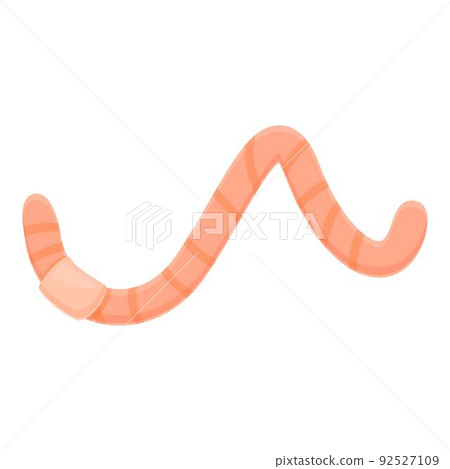 Soil earthworm icon cartoon vector. Cute compost. Red mascot 92527109