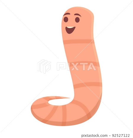 Happy worm icon cartoon vector. Dirt farm. Earth waste 92527122