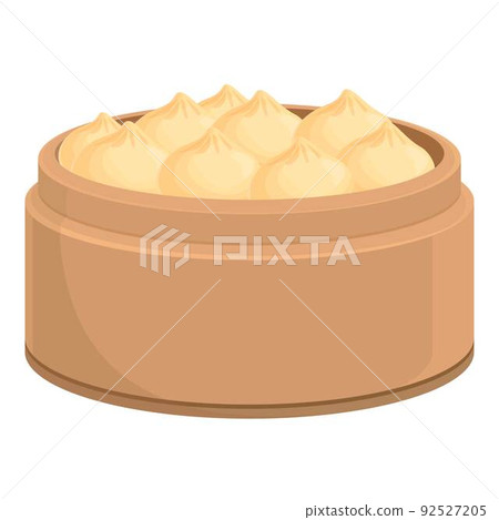 Full baozi basket icon cartoon vector. Asian dimsum. Cute food 92527205