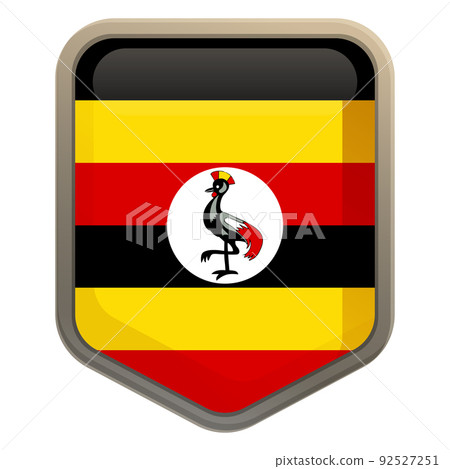 Logo emblem uganda icon cartoon vector. Flag day. Stand national 92527251