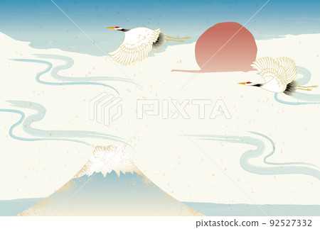 Crane Japanese style Japanese pattern background Crane Japanese style Japanese pattern background 92527332