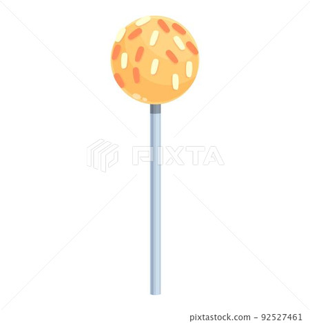 Cake pop icon cartoon vector. Candy chocolate. Sugar stick 92527461