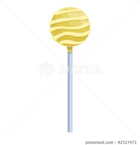 Lemon cake pop icon cartoon vector. Candy sugar. Star popsicle 92527471
