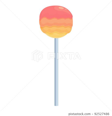 Summer cake pop icon cartoon vector. Love chocolate. Sweet stick Summer cake pop icon cartoon vector. Love chocolate. Sweet stick 92527486