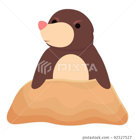 Mole icon cartoon vector. Cute animal. Funny game 92527527