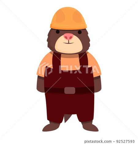 Mole miner icon cartoon vector. Cute animal. Activity glasses 92527593