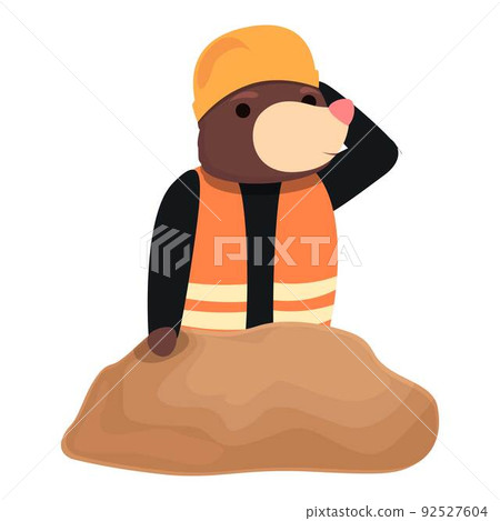 Mole work icon cartoon vector. Game forest. Zoo miner 92527604
