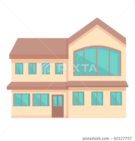 Villa icon cartoon vector. Modern house. Modern mansion 92527757