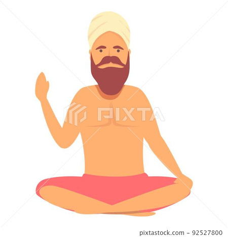Maharashtra icon cartoon vector. Indian man. Yoga pose Maharashtra icon cartoon vector. Indian man. Yoga pose 92527800