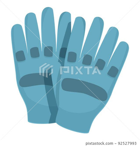 Blue sport gloves icon cartoon vector. Keeper hand. Safety protection Blue sport gloves icon cartoon vector. Keeper hand. Safety protection 92527993