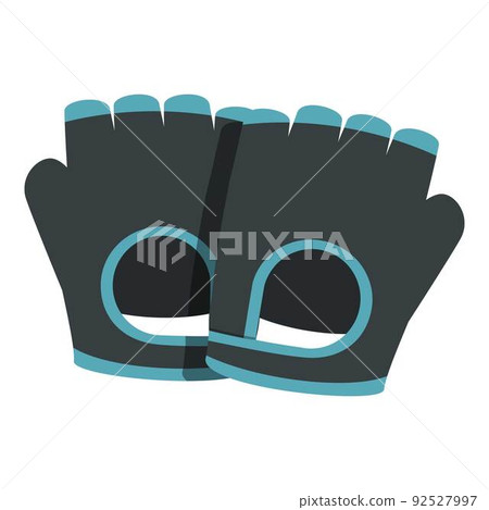 Small sport gloves icon cartoon vector. Hand protection. Pair safety 92527997